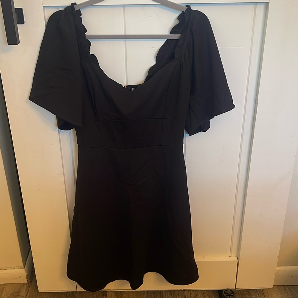 Black Midi dress zip back w/clasp